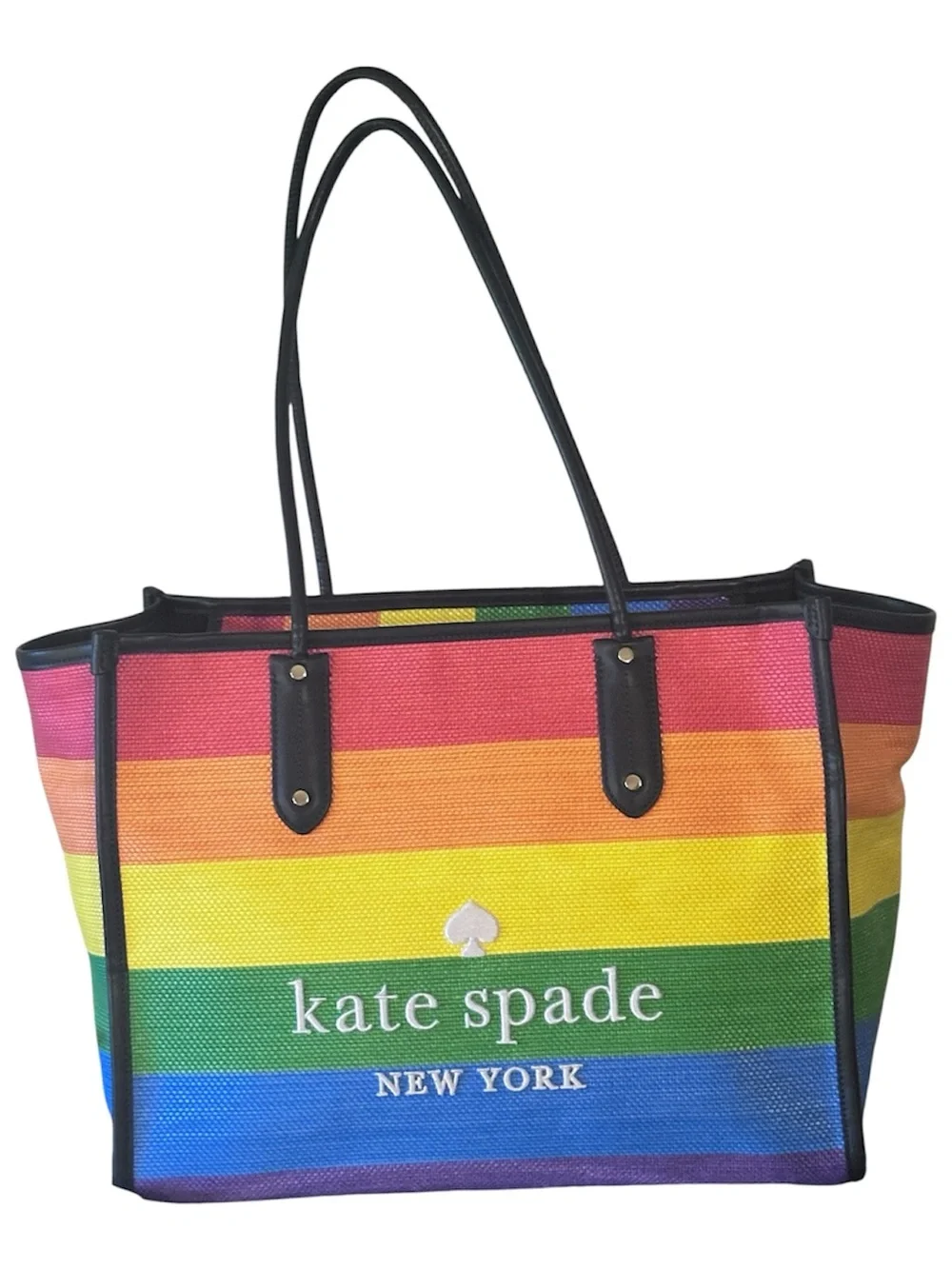 EUC - Kate Spade New York Ella Extra Large Rainbow Tote Bag,
